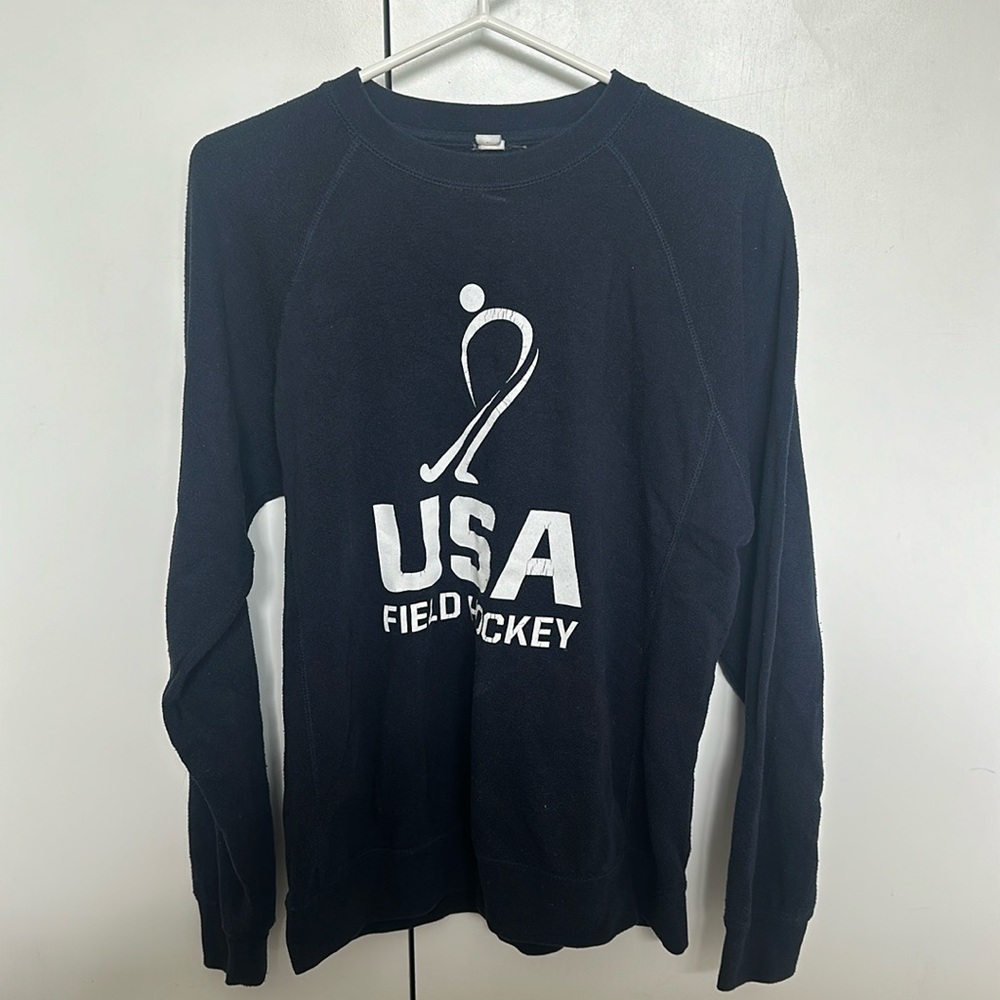 Vintage Navy Blue USA Field Hockey Crew Neck